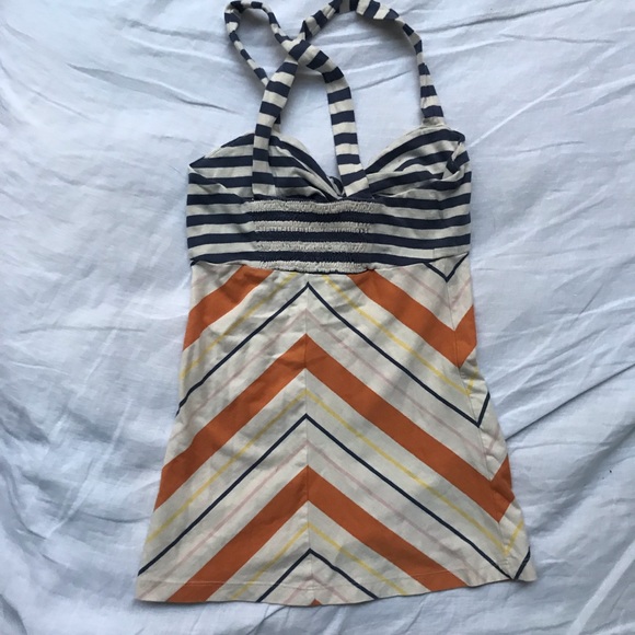Anthropologie striped cross back tank - Picture 2 of 4